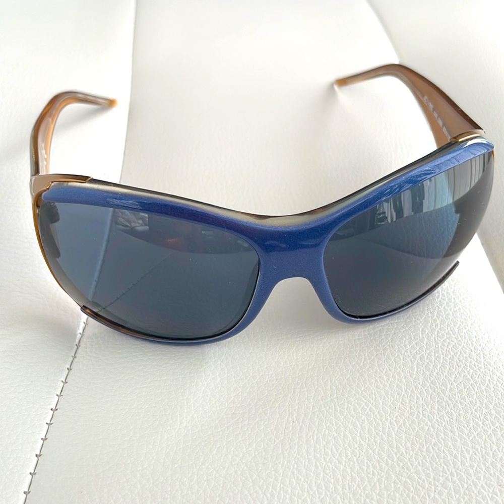 Just Cavalli Blue and Brown Wrap Sunglasses